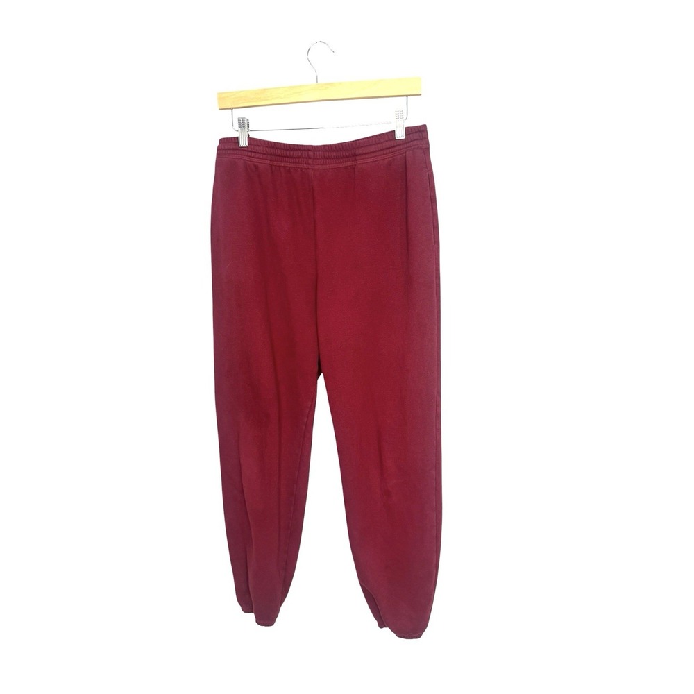 Beyond Yoga Sweat Pants Fleece Joggers Women's M Burgundy USA